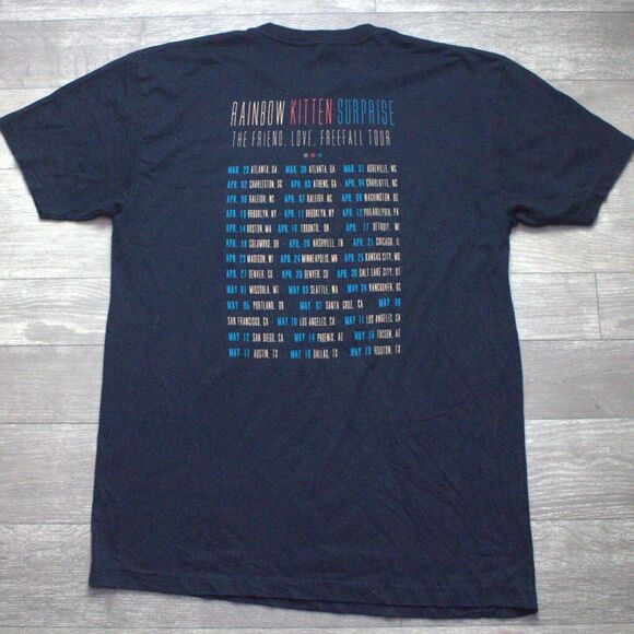 Rainbow Kitten Surprise The Friend Love Freefall Tour T-Shirt Double Sided M - Picture 4 of 5